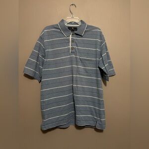 Consensus Sportswear Men’s Striped Polo Shirt Blue Size L